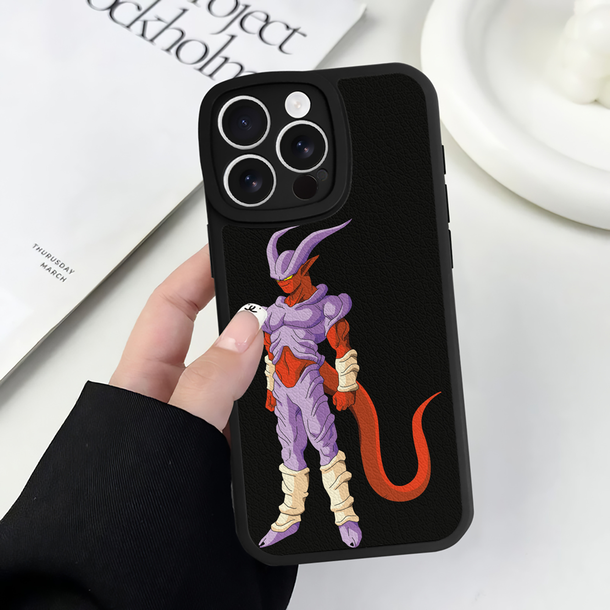 （画像用） ドラゴンボール ジャネンバ DRAGON BALL Janemba 【iPhone 16シリーズ対応】シリコンスマホケース（レザー調） 材質：シリコン
